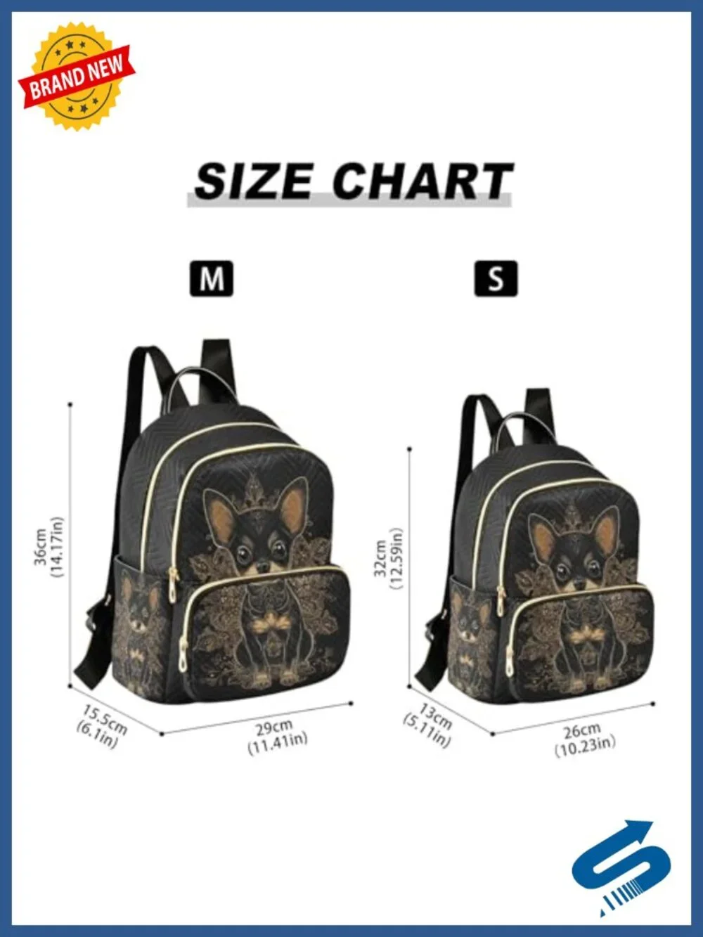 Chihuahua Backpack Purse Women Mini Backpack Lightweight Travel Shoulder Bag